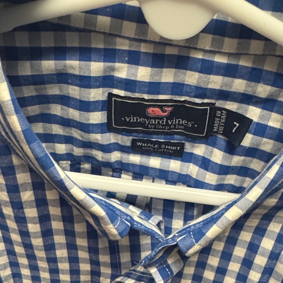 Vineyard Vines Boys’ Blue and White Checkered Shirts - Set of 2 - Picture 2 of 6